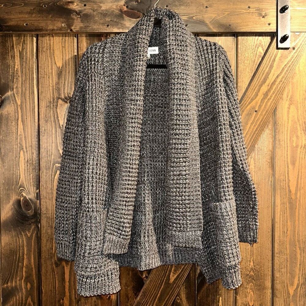 John +Jenn Open Front Chunky Knit Cardigan